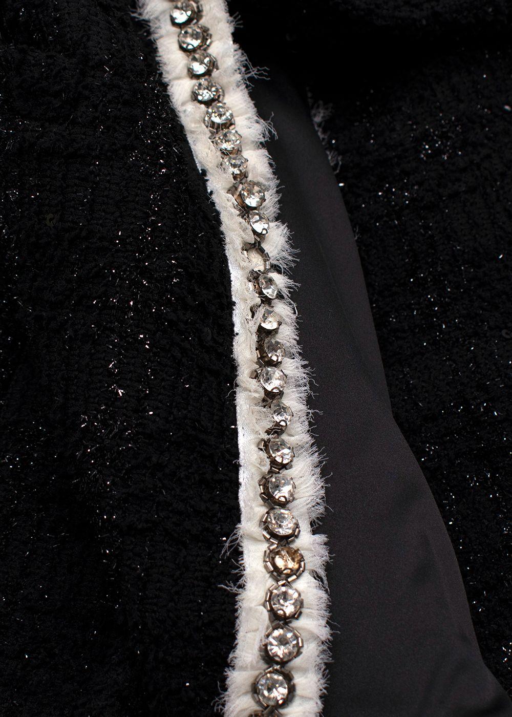Alice + Olivia Black Andreas Midnight Boucle Jacket