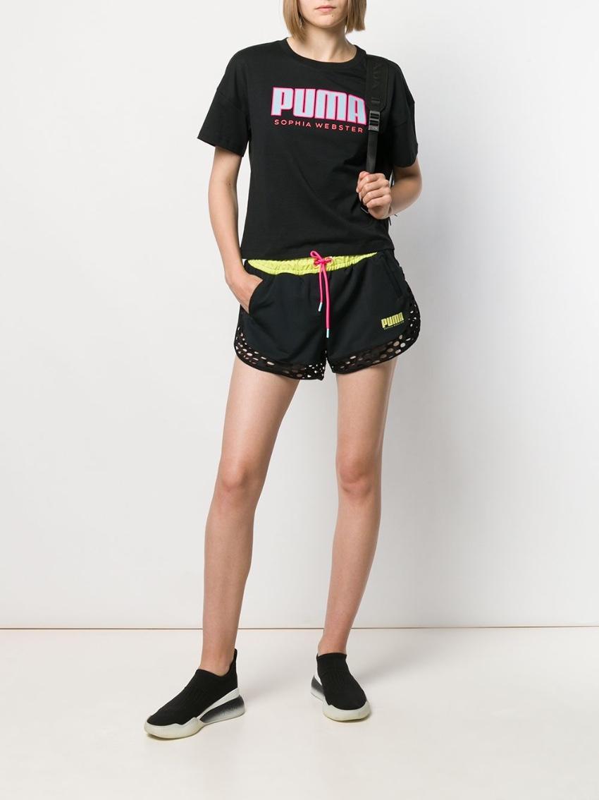 Sophia Webster x Puma Black Fishnet Detail Shorts