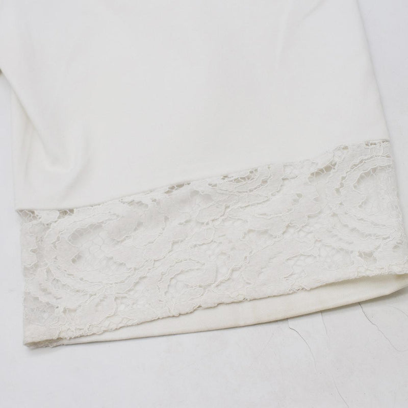 No.21 White Capri Shorts with Lace Detailing