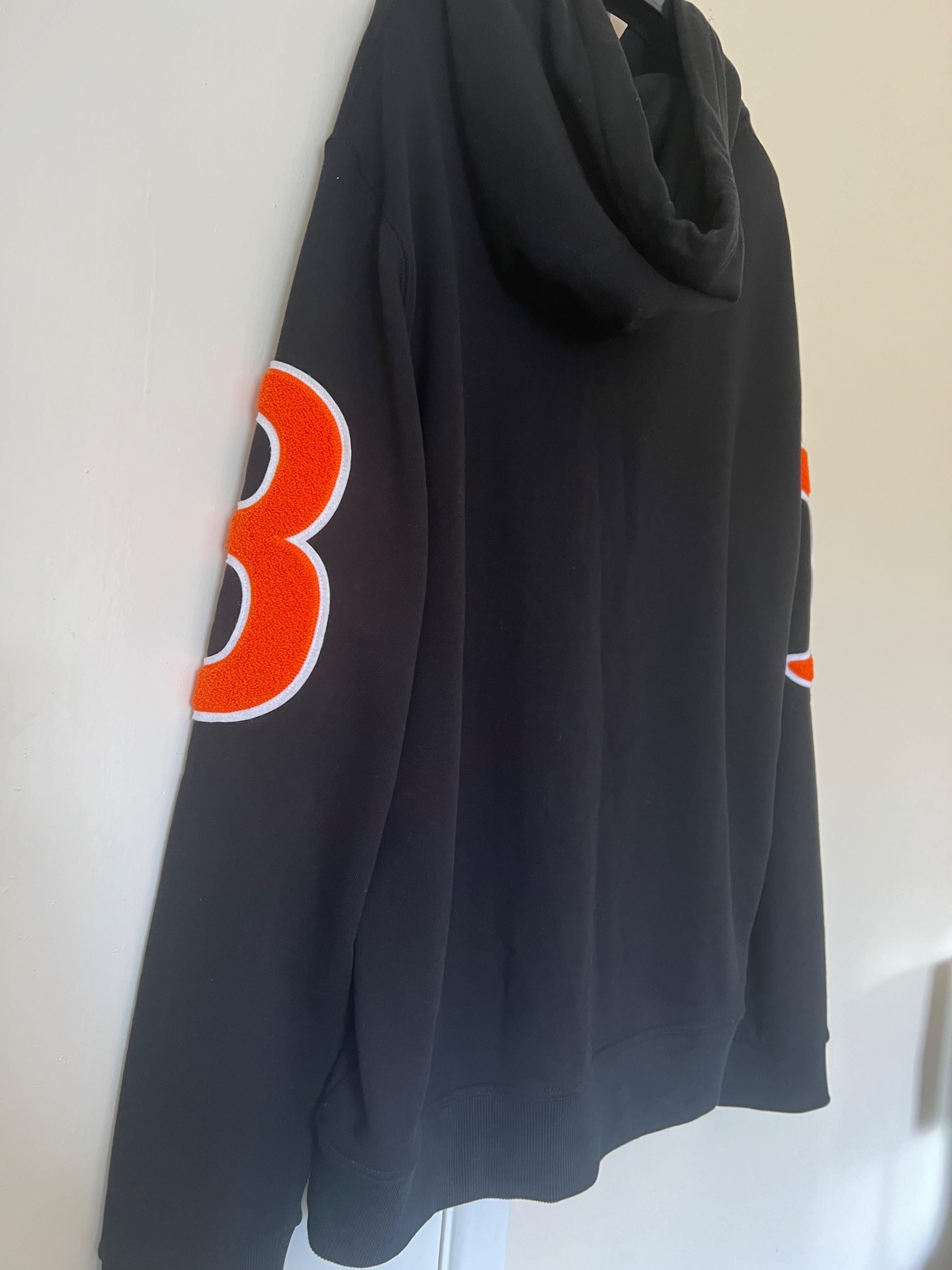 Black Graphic Applique Hoodie