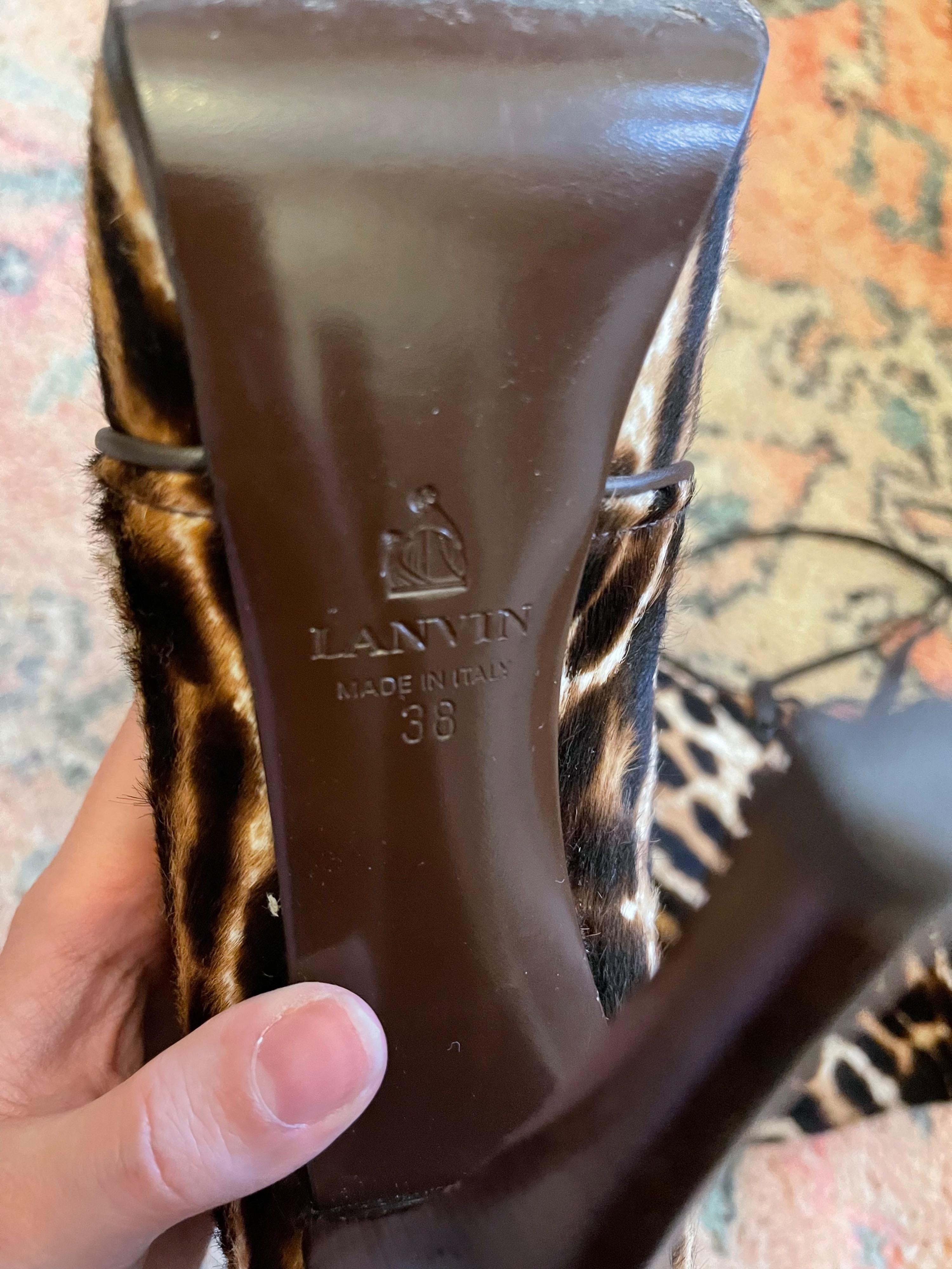 Leopard Print Pony Hair Heeled Booties