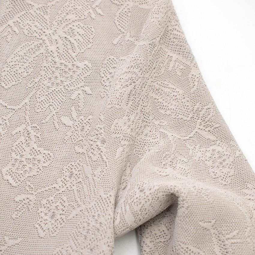 Aexander McQueen Grey Floral Lace Dress