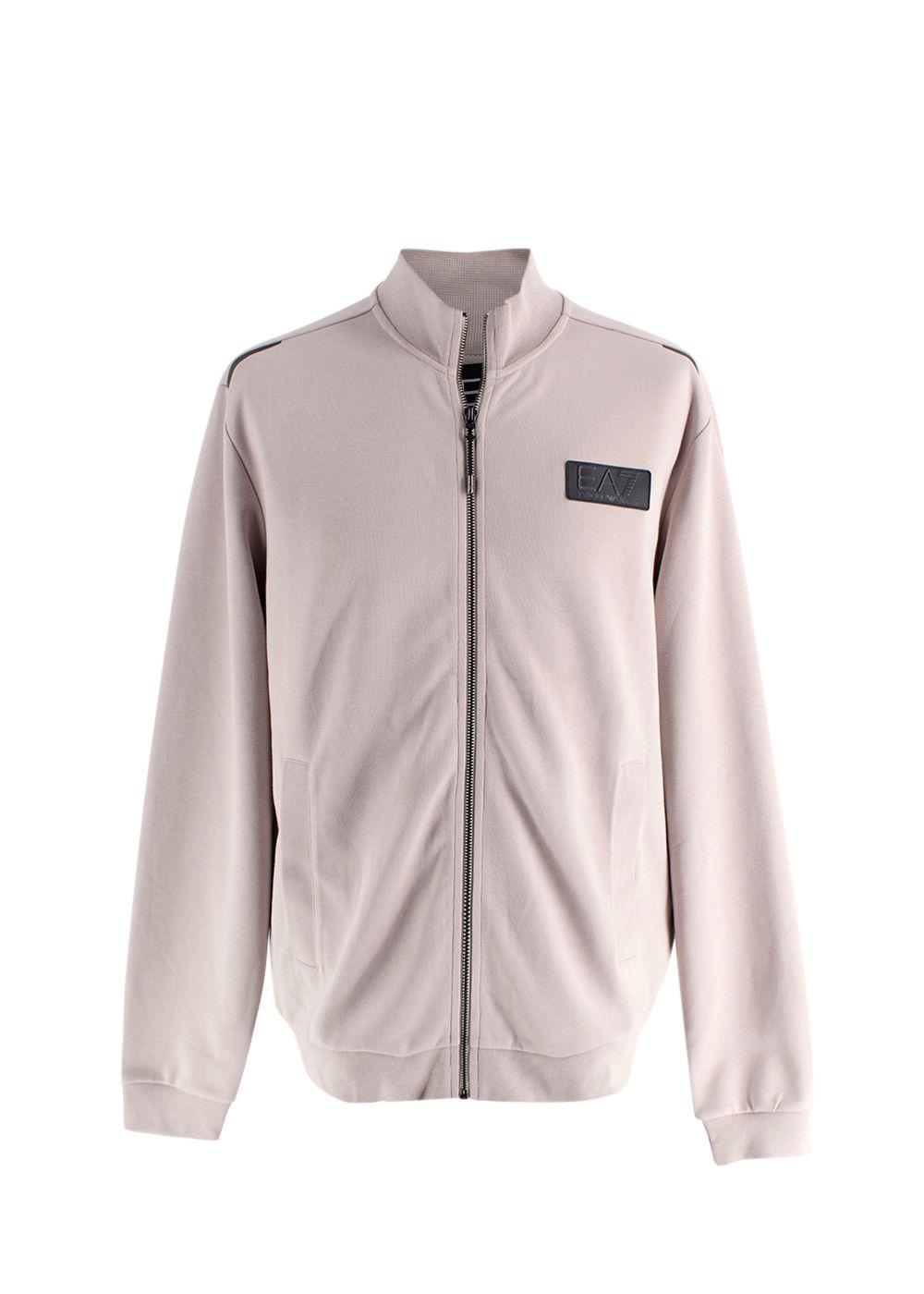 Emporio Armani Beige Zip Up Jacket