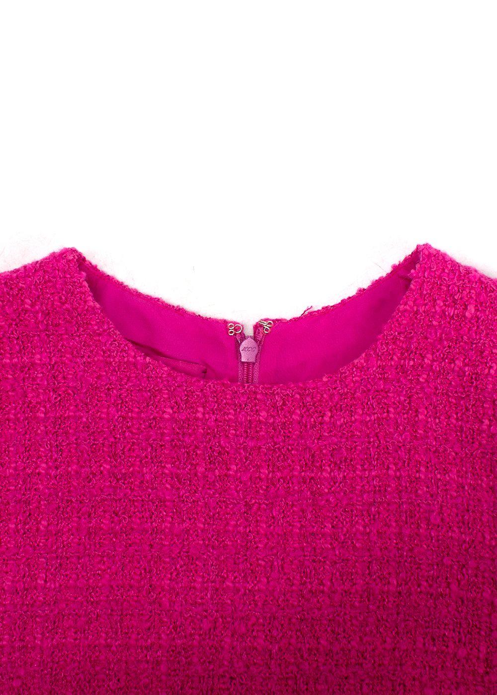 Valentino Pink Tweed Mini Shift Dress