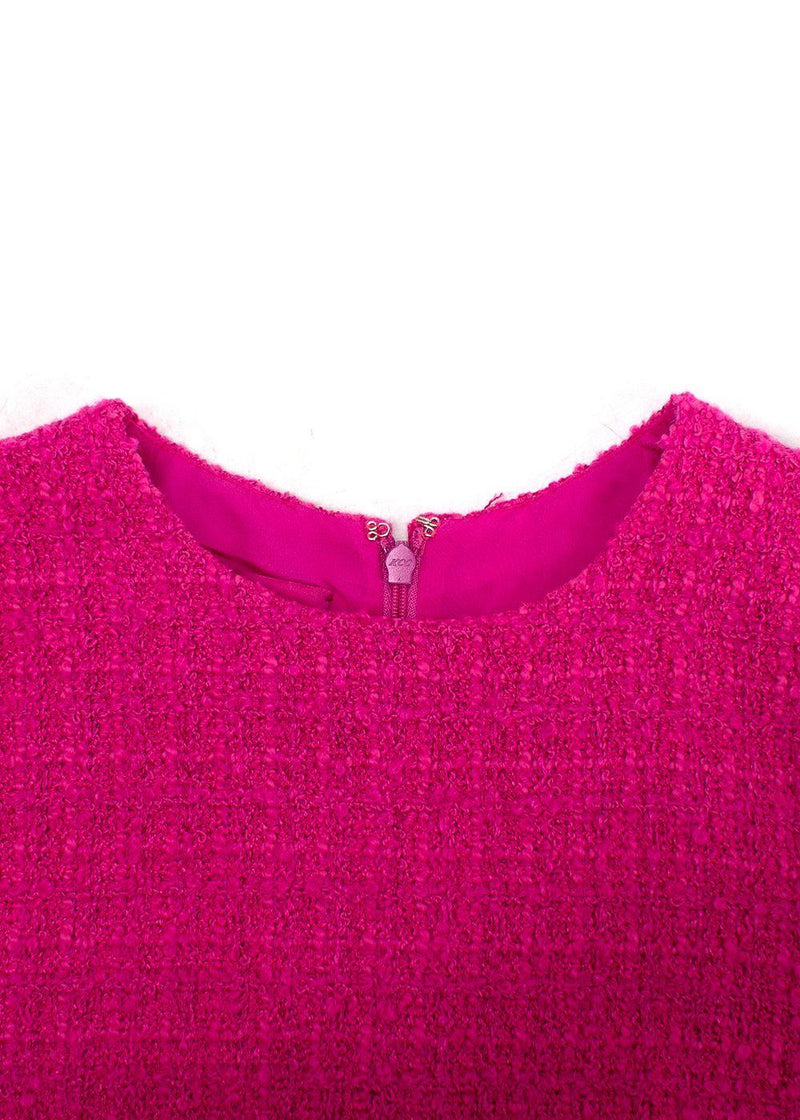 Valentino Pink Tweed Mini Shift Dress