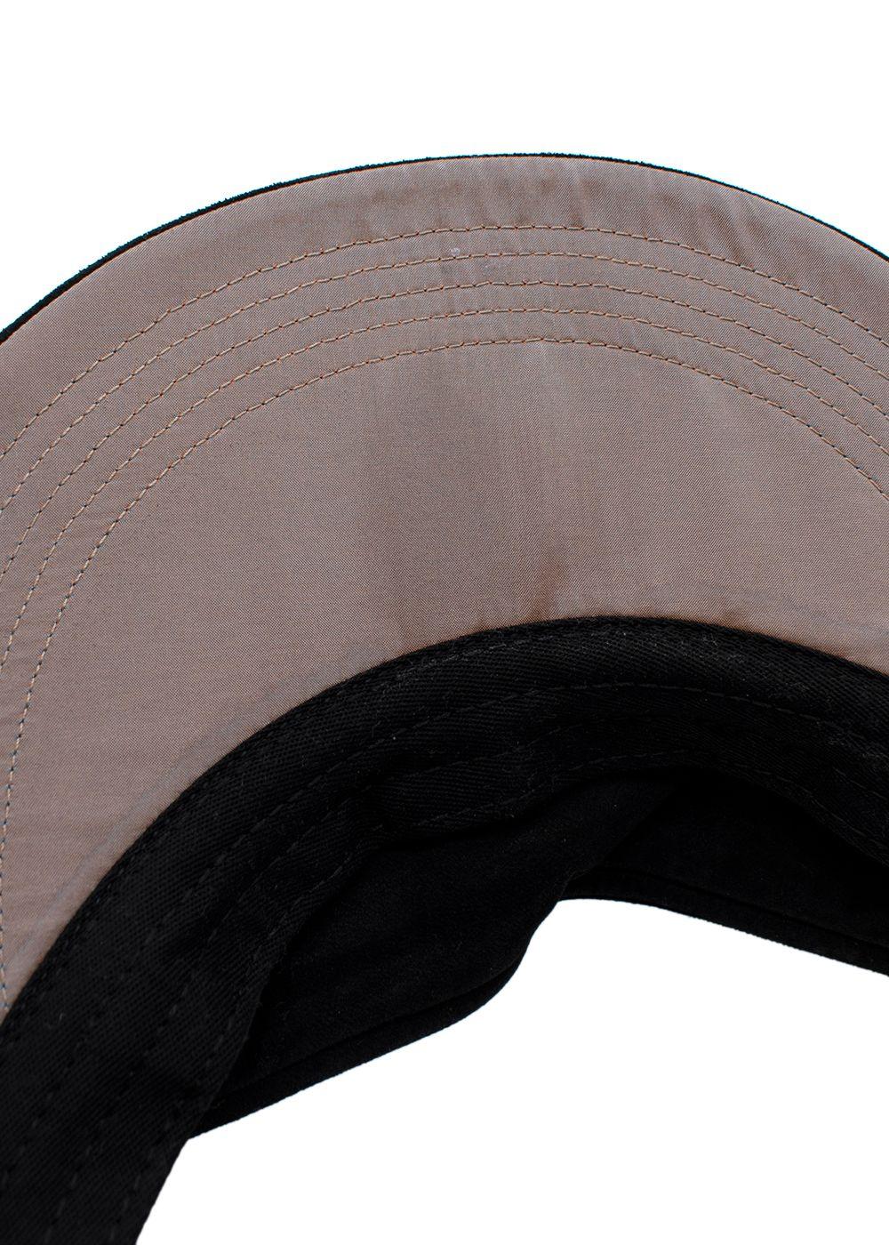 Black Suede Visor Cap
