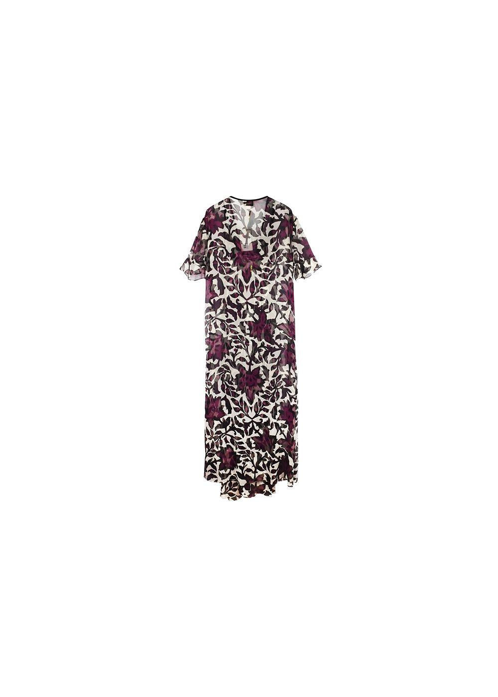 Sheer floral Silk chiffon Robe