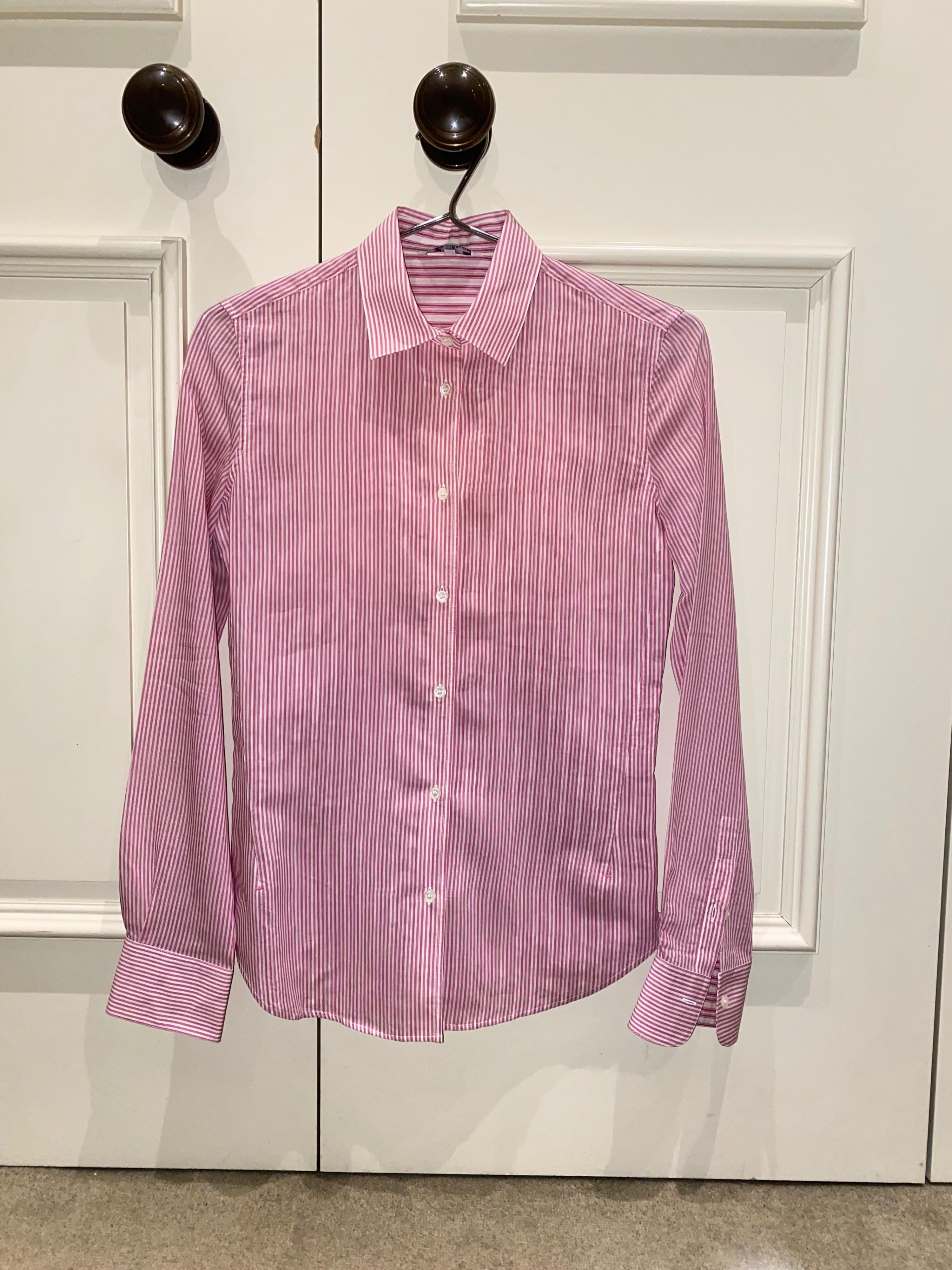 Pink Striped Silk Cotton Shirt