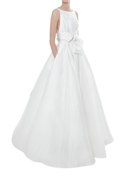 White Faith Silk Magnolia Bridal Gown