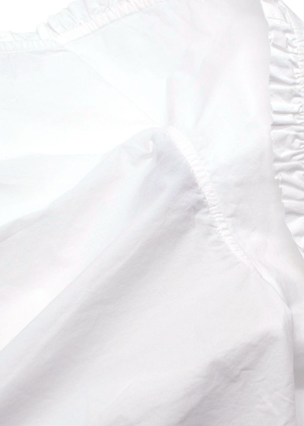 Ganni White Sleeveless Shirt with Oversized Frill Collar