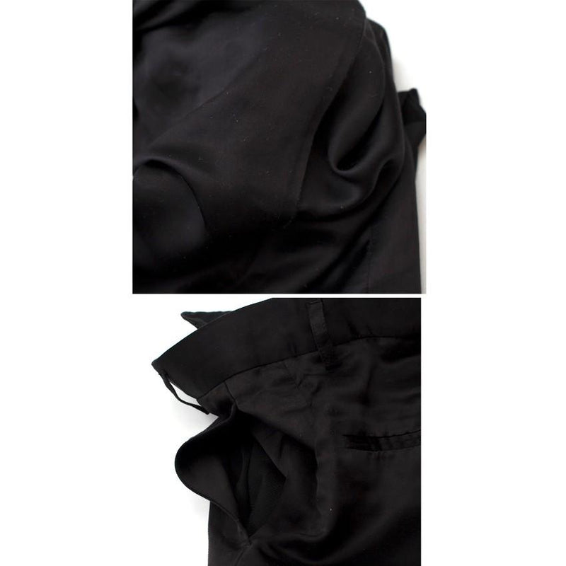 Haider Ackermann Black Silky Cropped Trousers