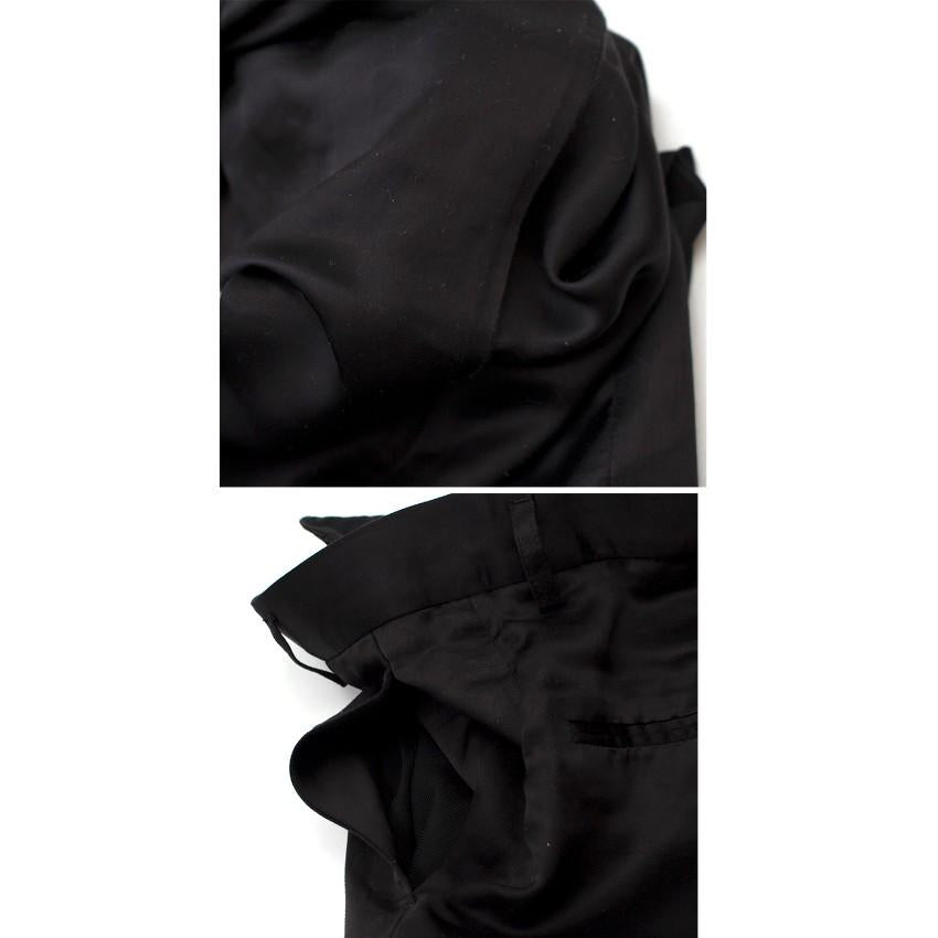 Haider Ackermann Black Silky Cropped Trousers