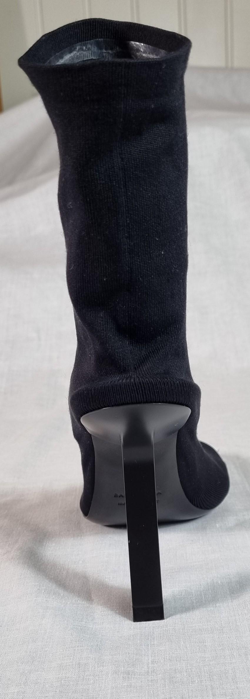 Balenciaga Black Stretch Knit Sock Boots