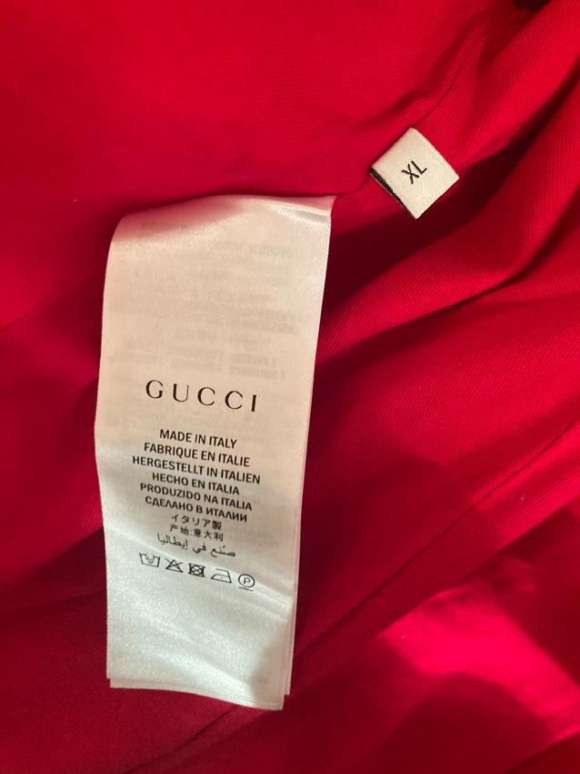 Gucci Red Chenille Kimono Jacket