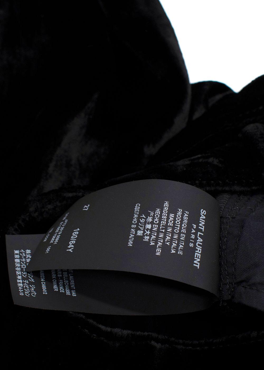 Saint Laurent Black Velvet Trousers