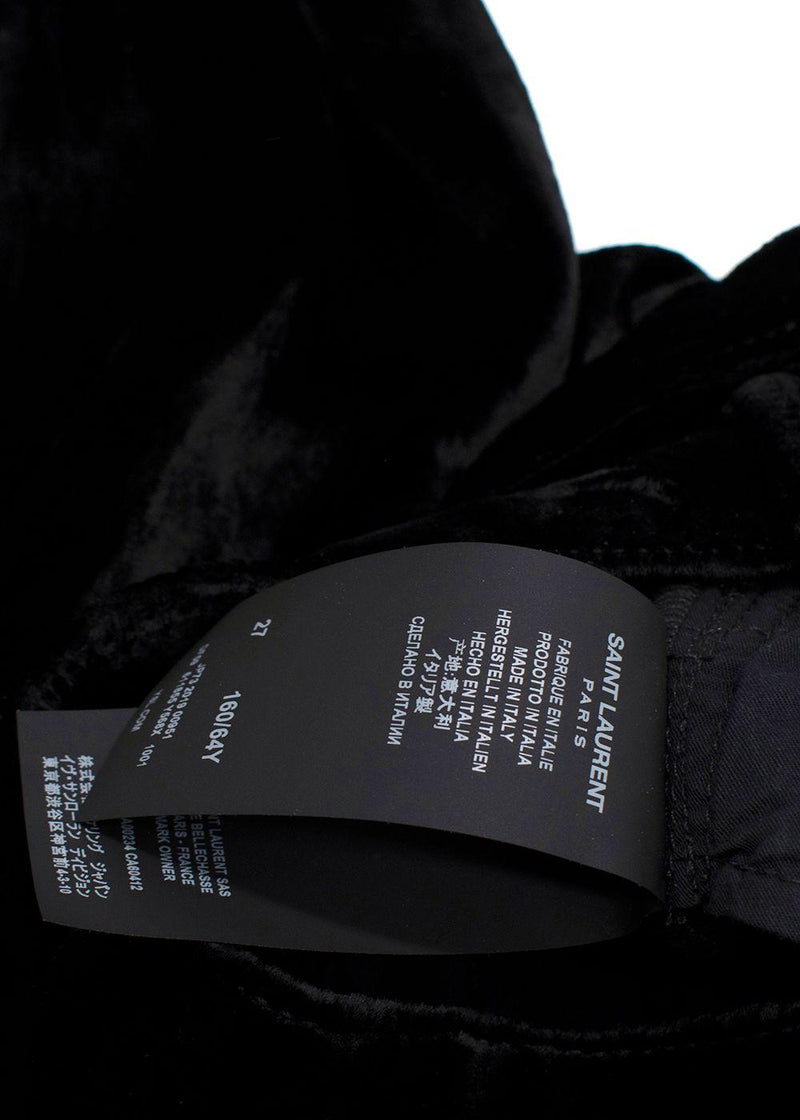 Saint Laurent Black Velvet Trousers