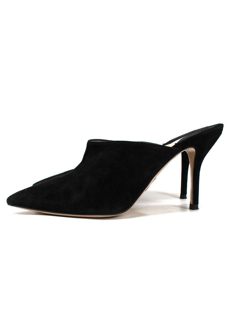 Paul Andrew Black Certosa Suede Mules