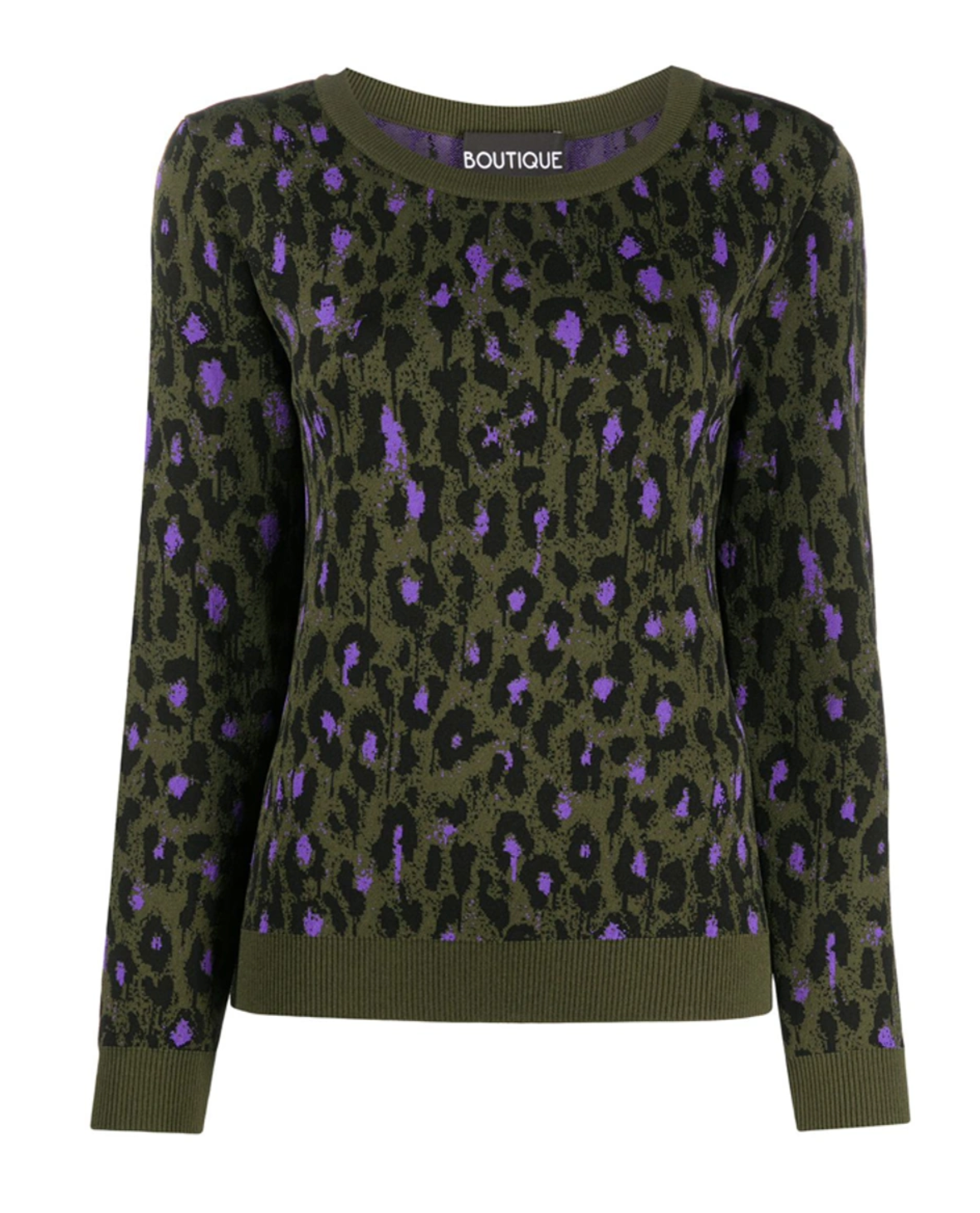 Leopard Print Knitted Top