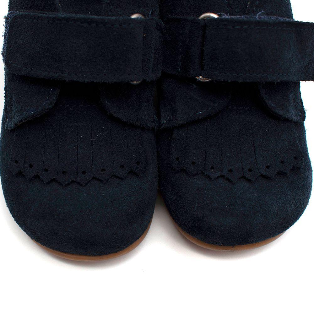 Blue Suede Velcro shoes