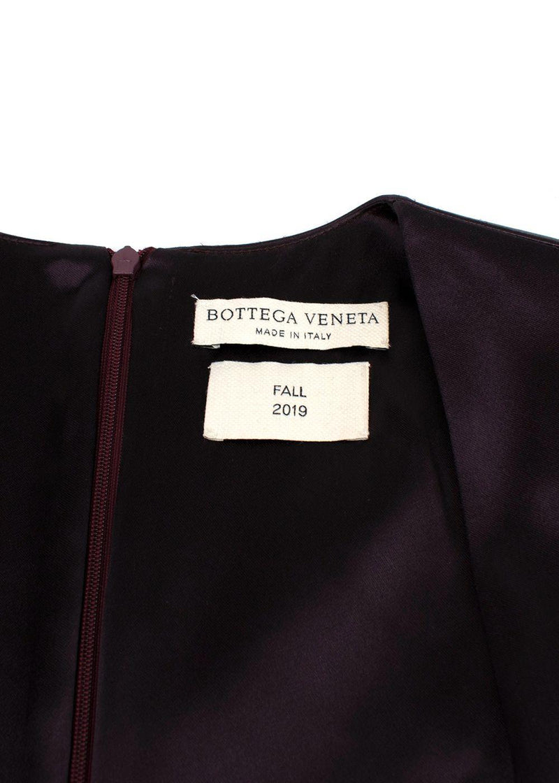 Bottega Veneta Square-neck Satin A-line Dress