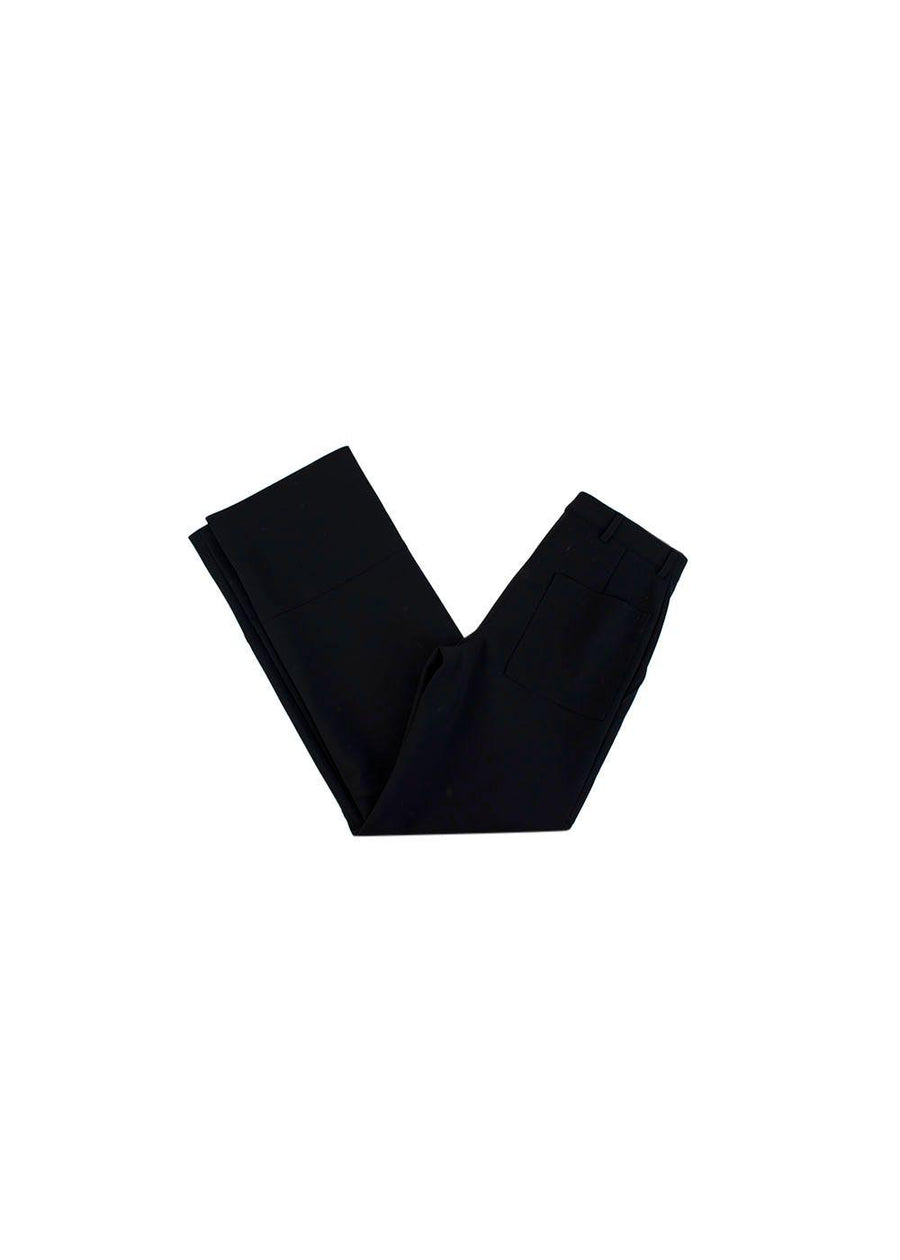 Black Satin Wide Leg Trousers