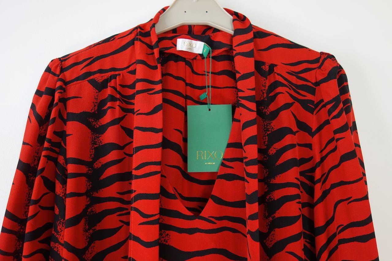 Moss Pussy-bow Tiger-print Silk-crepe Blouse