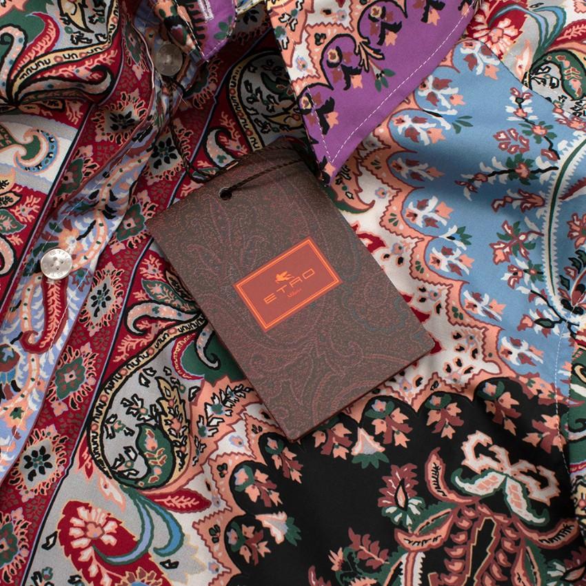 Etro Paisley Print Cotton Slim Fit Shirt