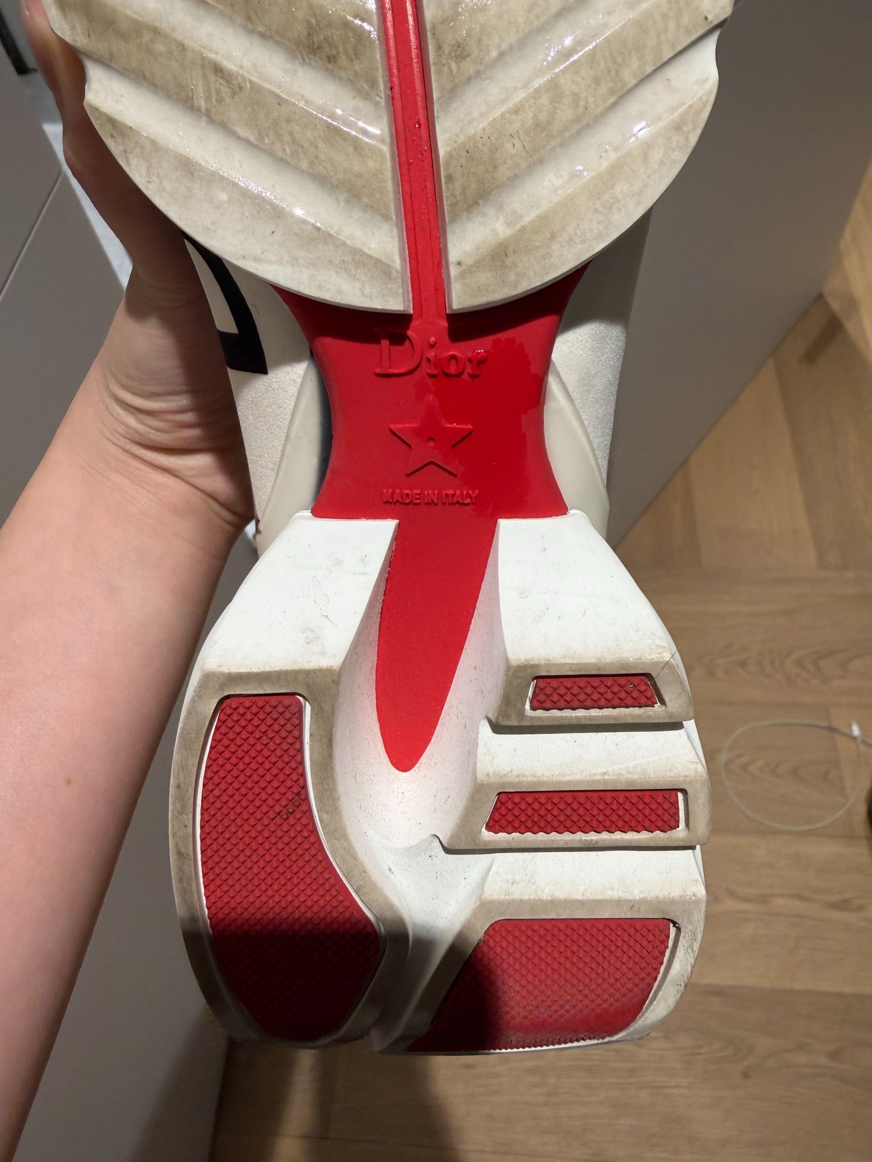 Dior Neoprene White Rubber D-Connect Sneakers