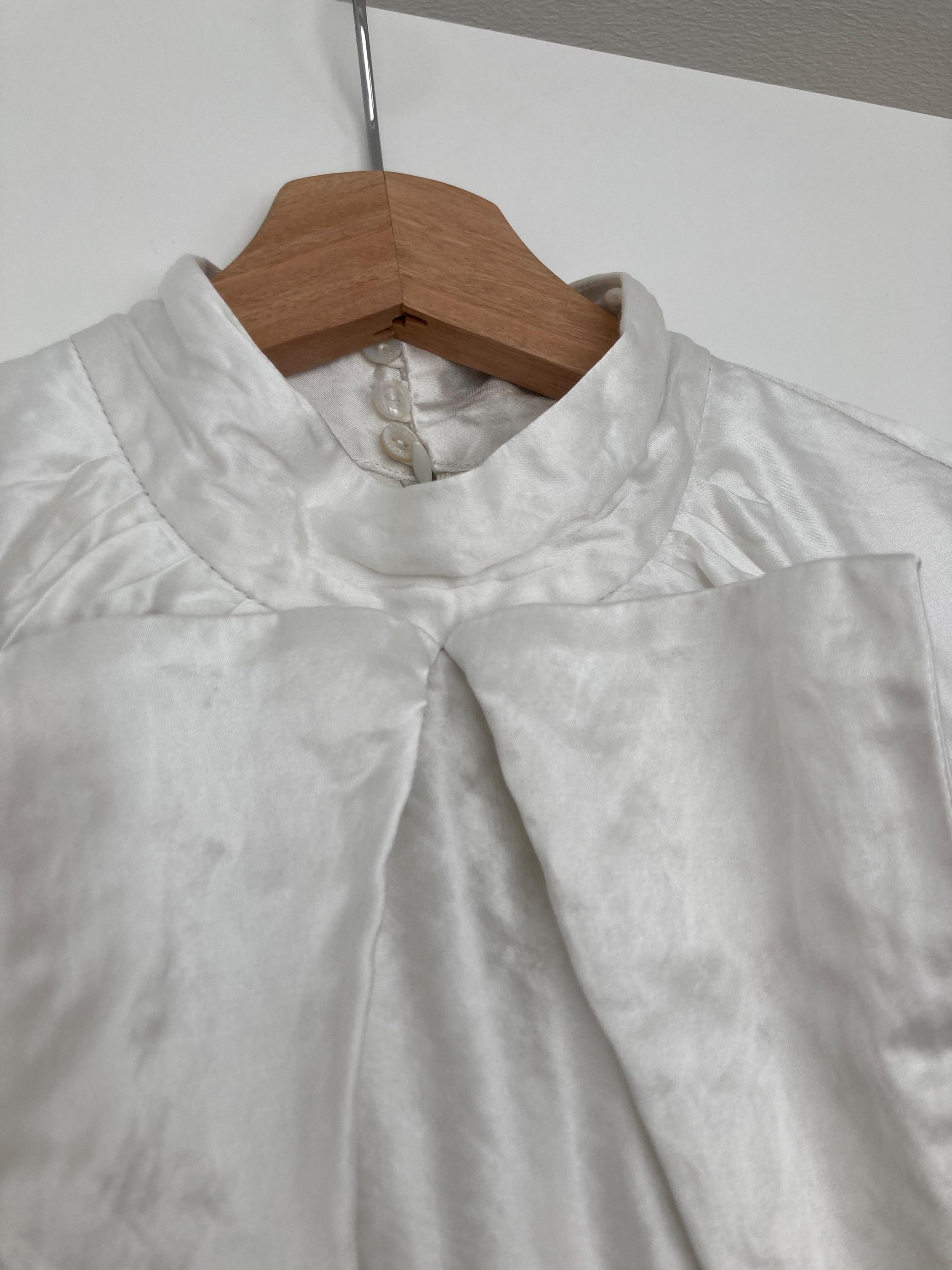 Erdem White Tie Detail Satin Maxi Dress