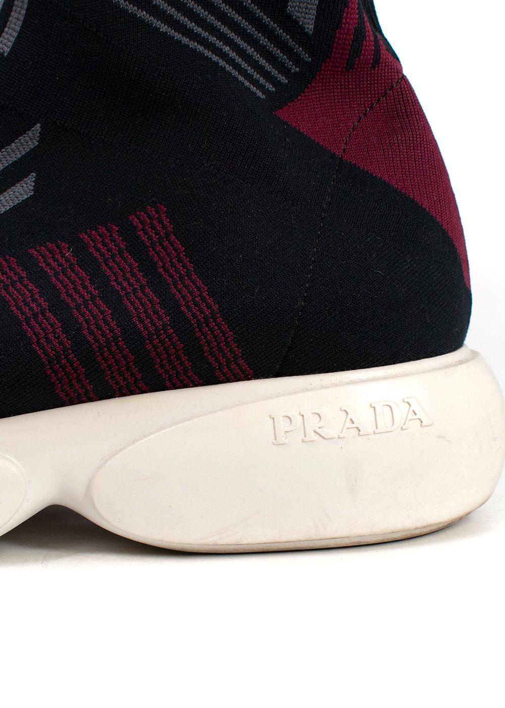 Prada Black Cloudbust 40 High-top Trainers