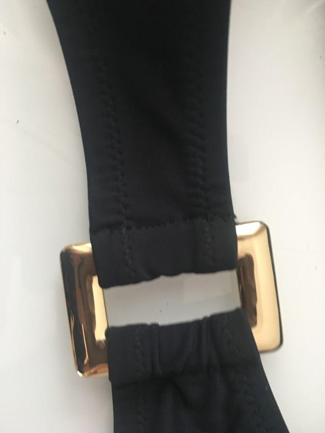 Heidi Klein Black D Ring Tie Back Bikini