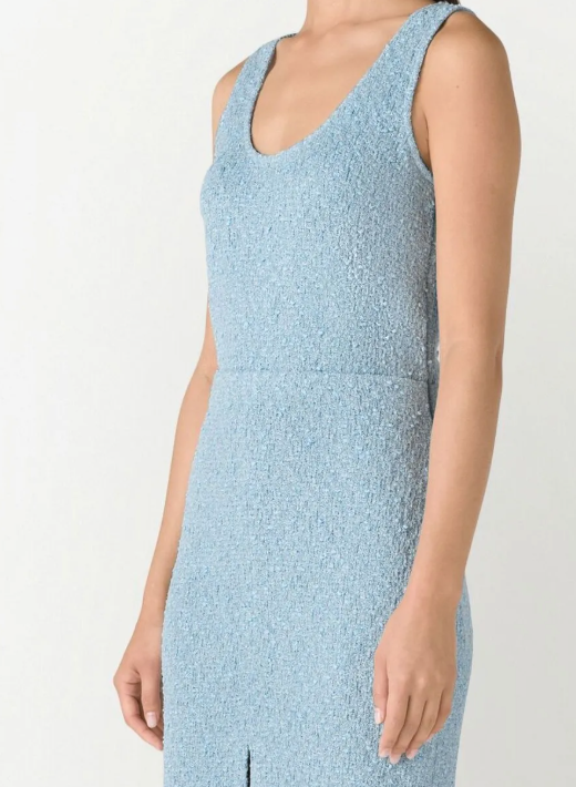 St. John Tweed Scoop Neck Dress