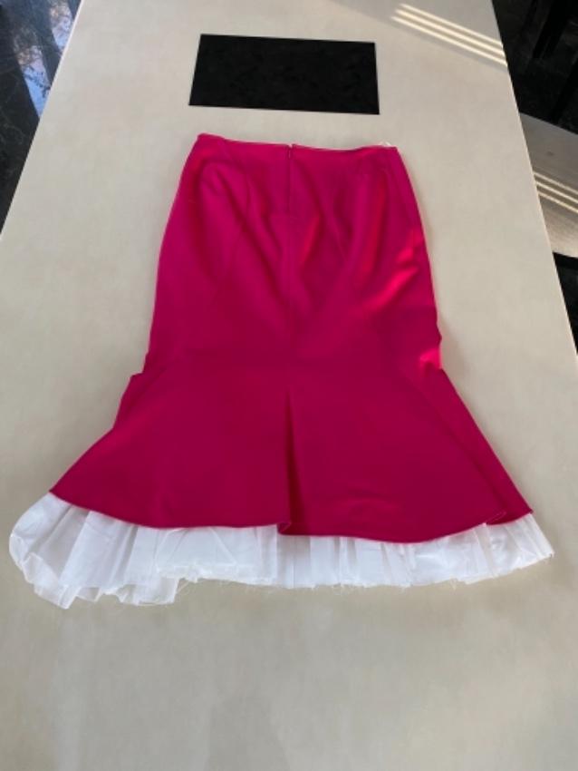 Marni Pink Contrast Underskirt Midi Skirt