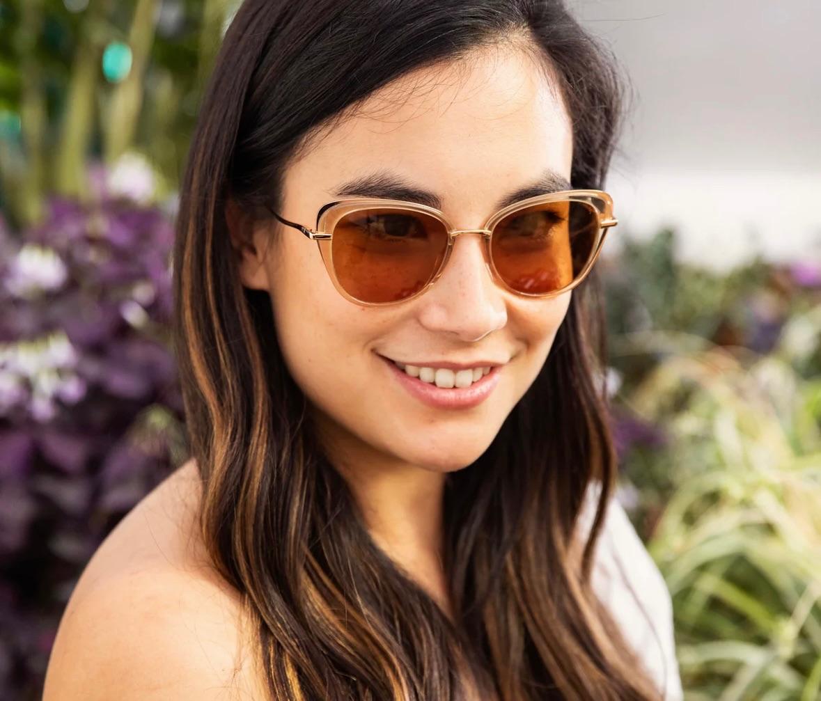 Champagne crystal handmade acetate frame