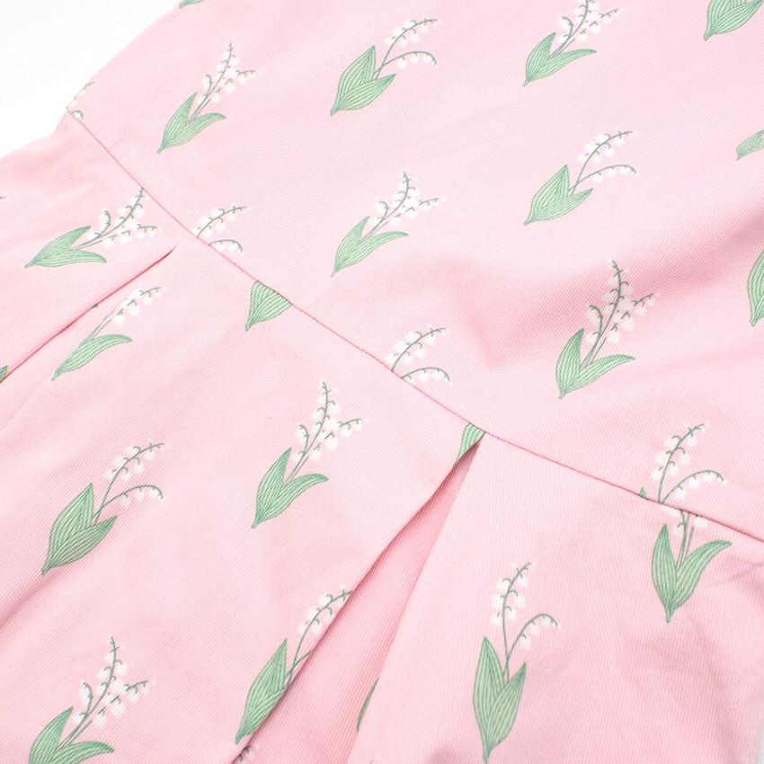 Jacadi baby pink sleeveless printed dress