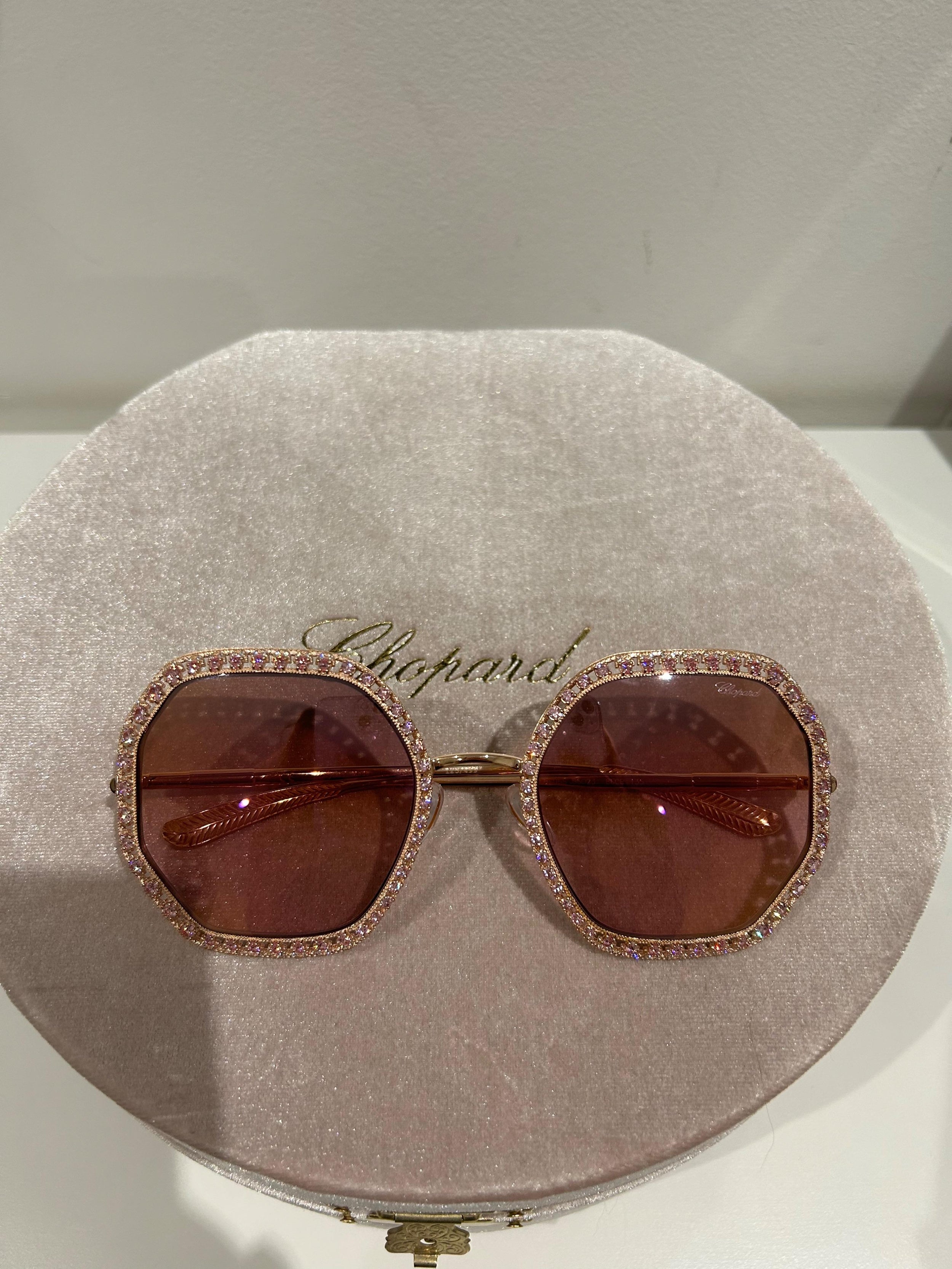 Pink Crystal Red Carpet Sunglasses
