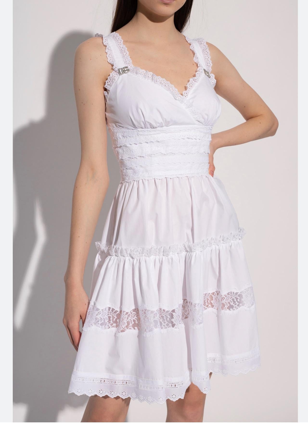 White Cotton Poplin Dress