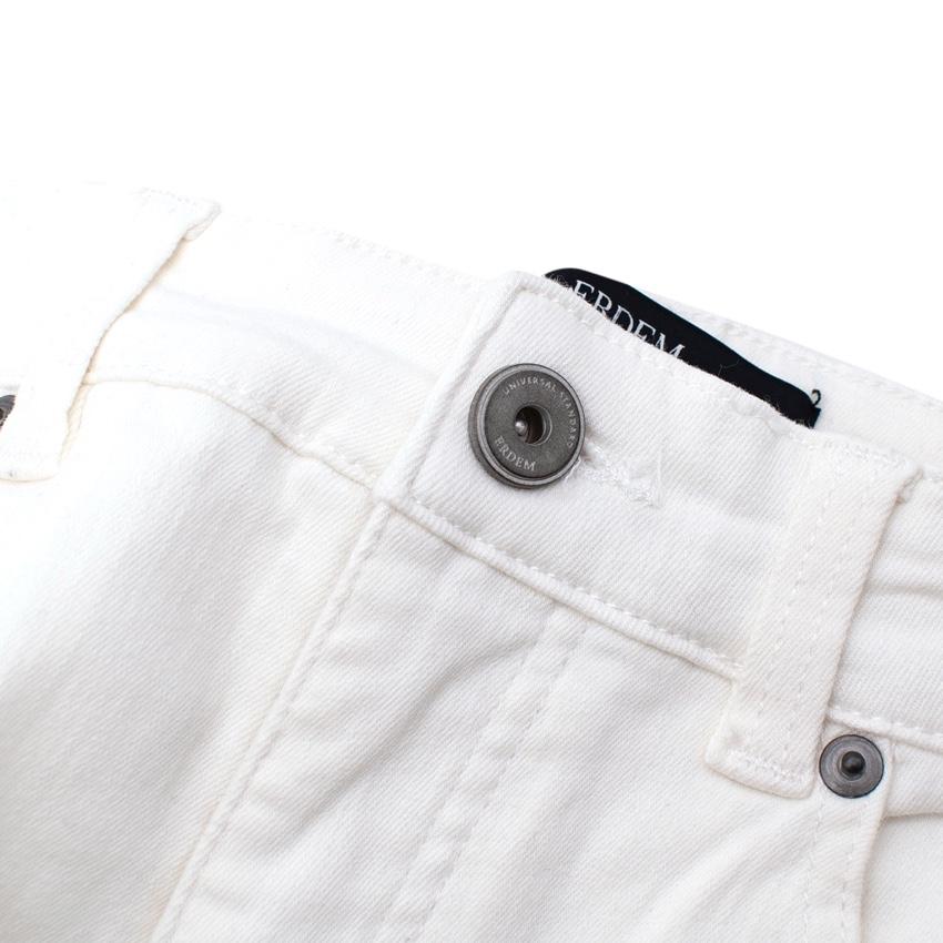 Erderm X Universal Standard White Patchwork Jeans