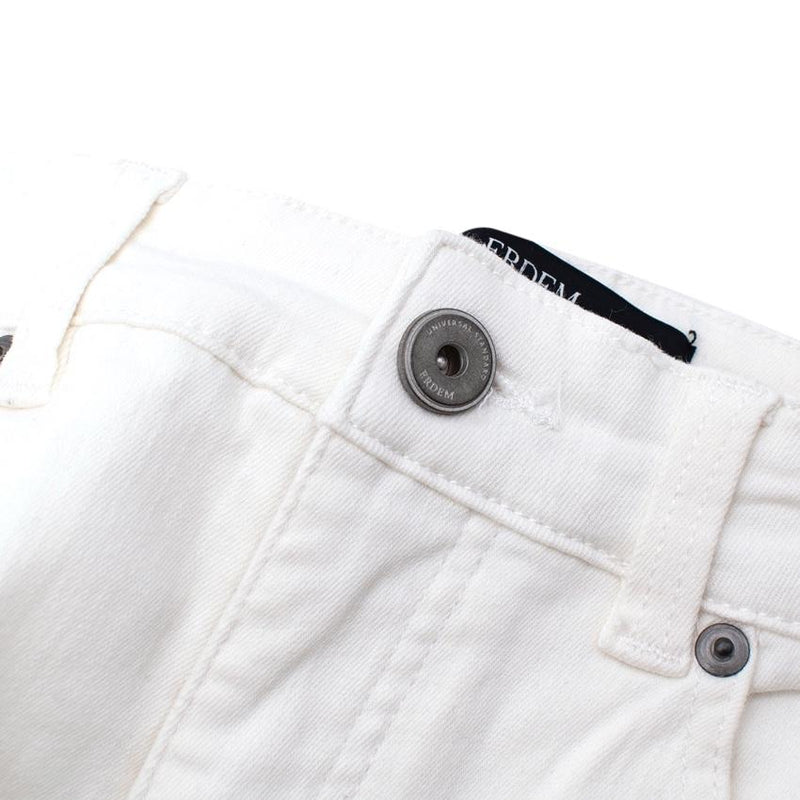 Erderm X Universal Standard White Patchwork Jeans