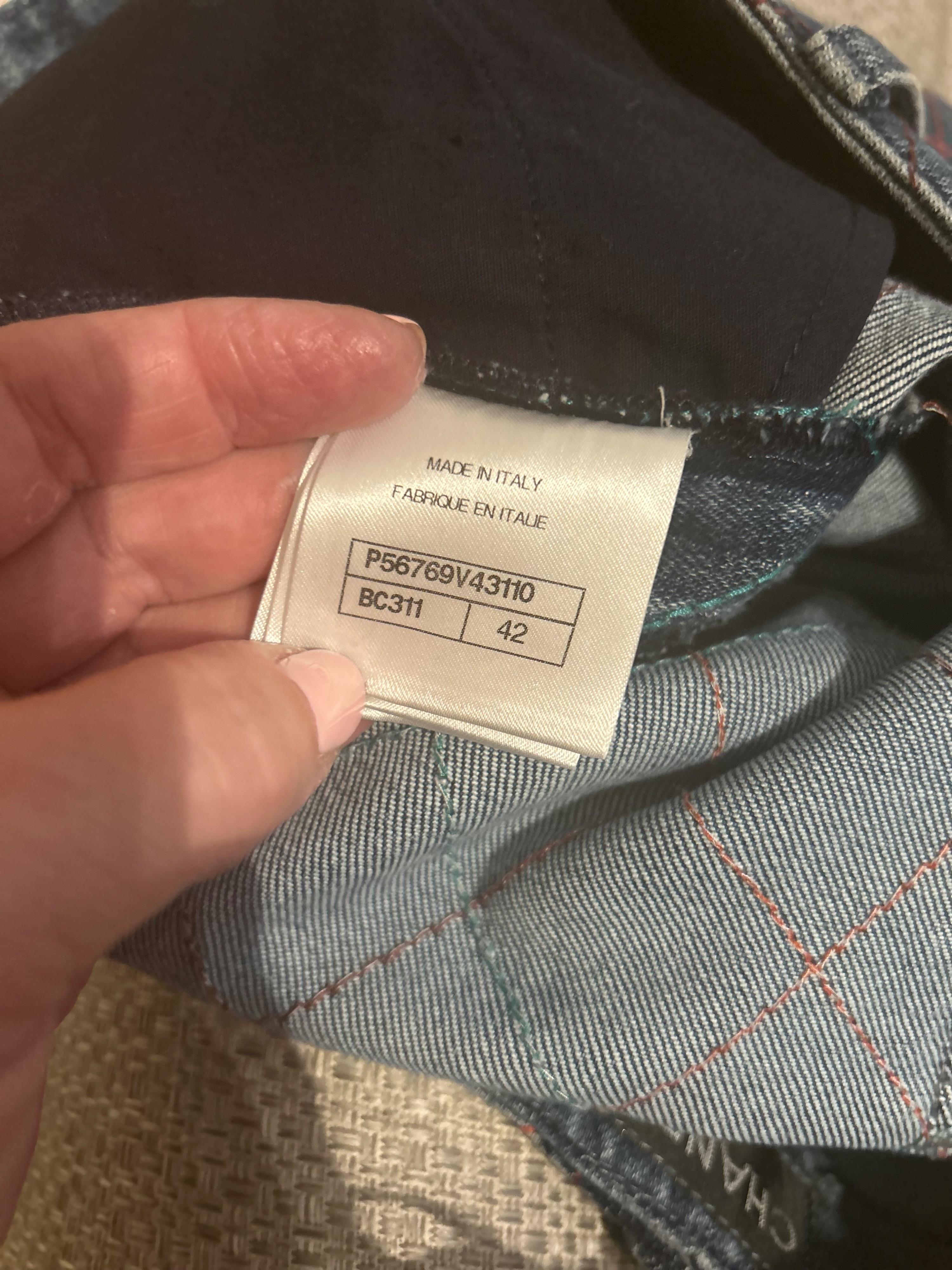 Chanel Contrast Stitch Denim Jeans