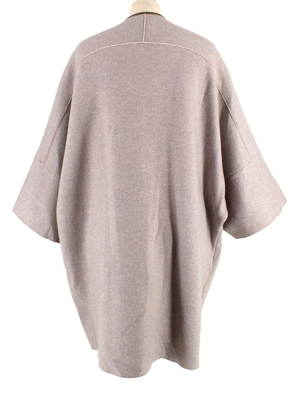 Agnona Iconic Mink-Trim Cashmere Cape