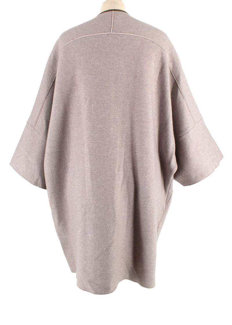 Agnona Iconic Mink-Trim Cashmere Cape