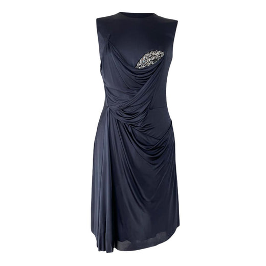 Marios Schwaab Navy Crystal Embellished Mini Dress