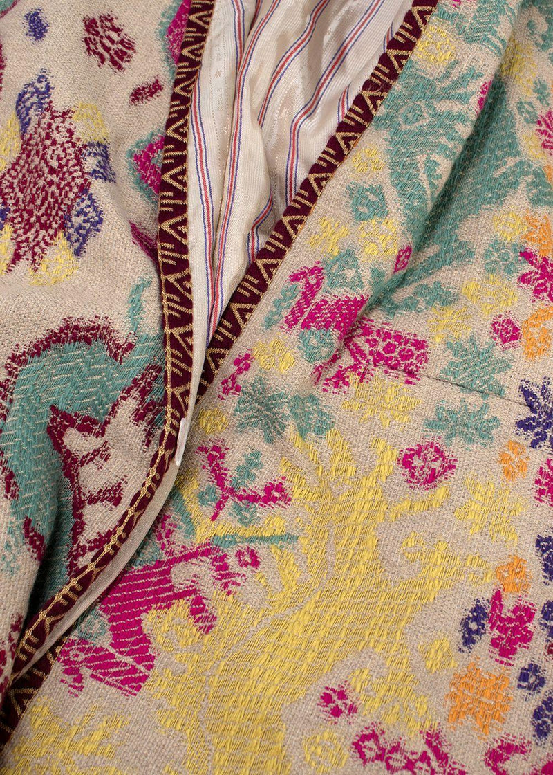 Etro Multicolour Pattern Embroidered Longline Vest