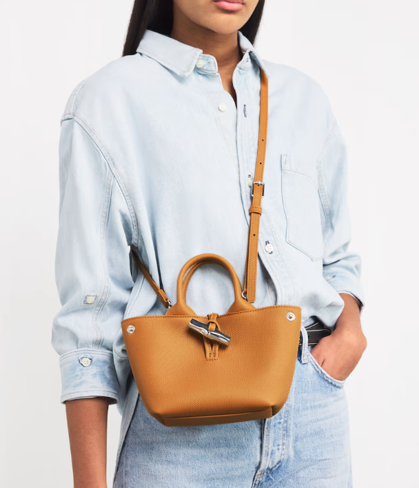 Longchamp Extra Small Leather Le Roseau Top-Handle Bag