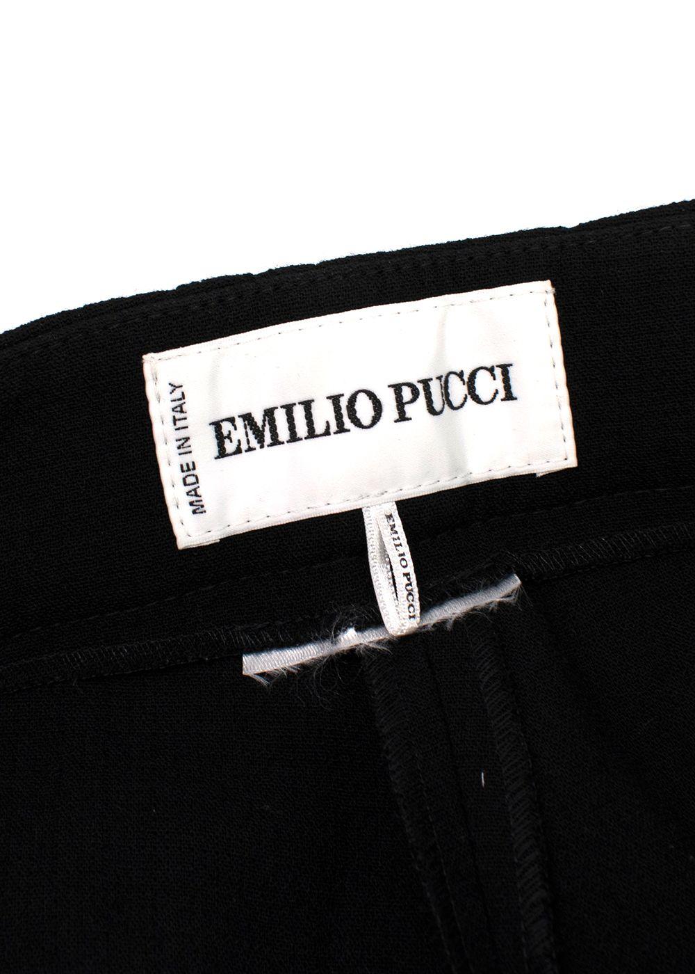 Emilio Pucci Black Straight-leg Trousers