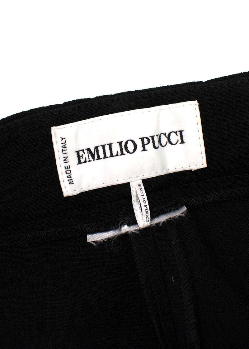 Emilio Pucci Black Straight-leg Trousers