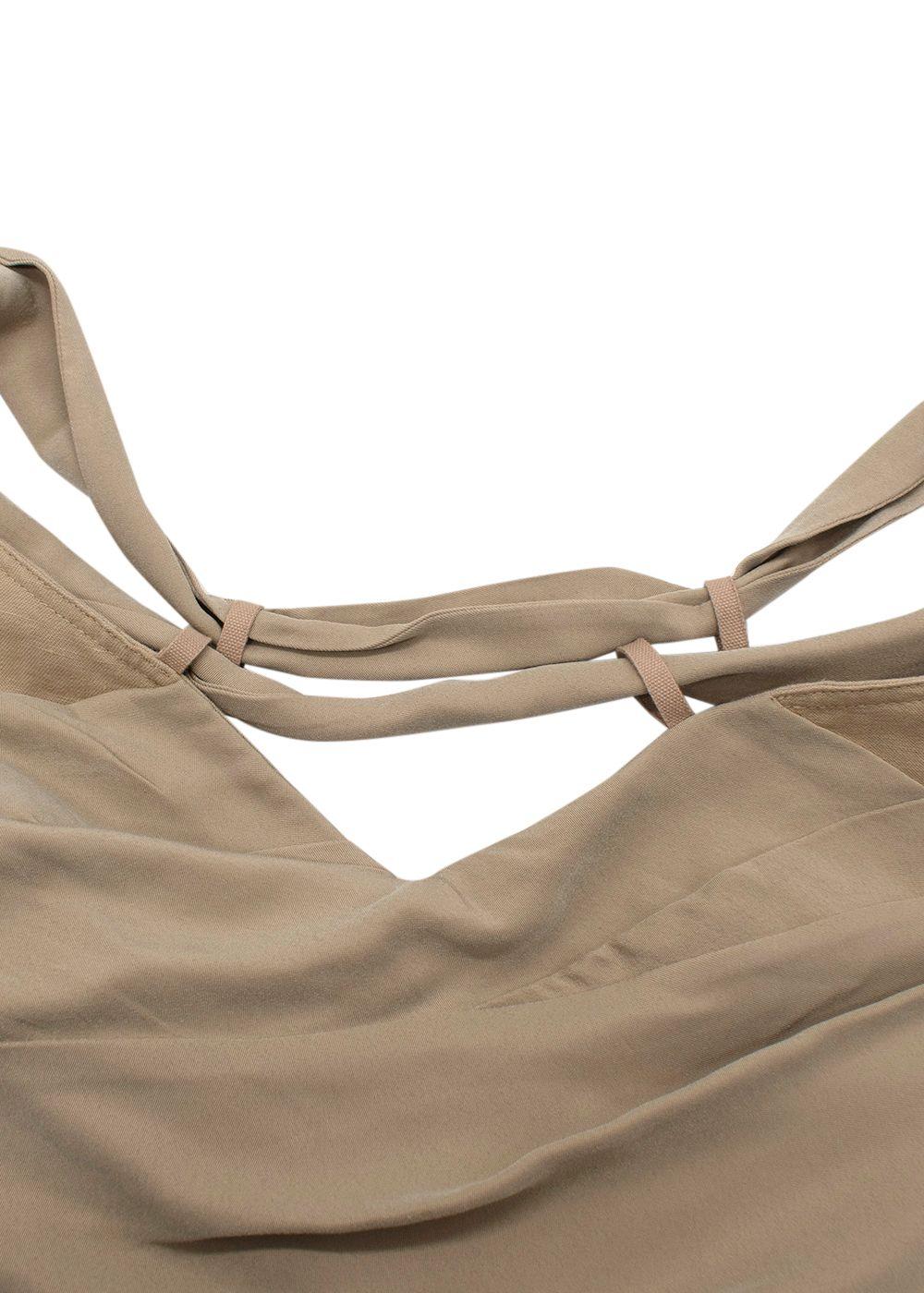 Jacquemus Khaki 'La Robe Soffio' Mini Dress