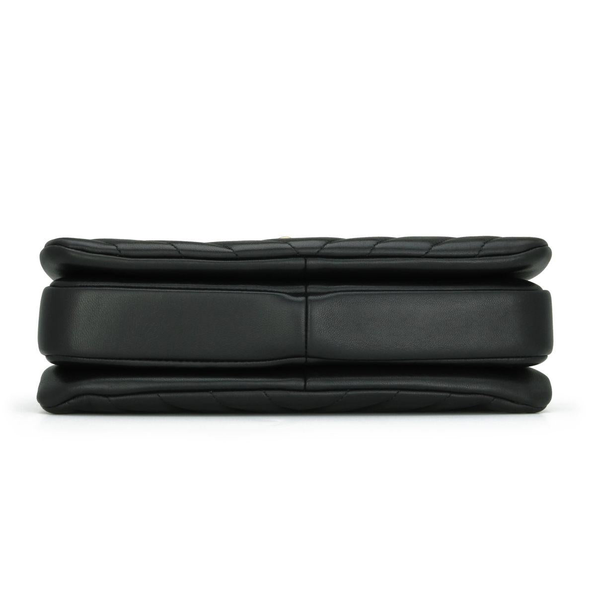 Chanel Black Chevron Small Trendy CC Top Handle Bag
