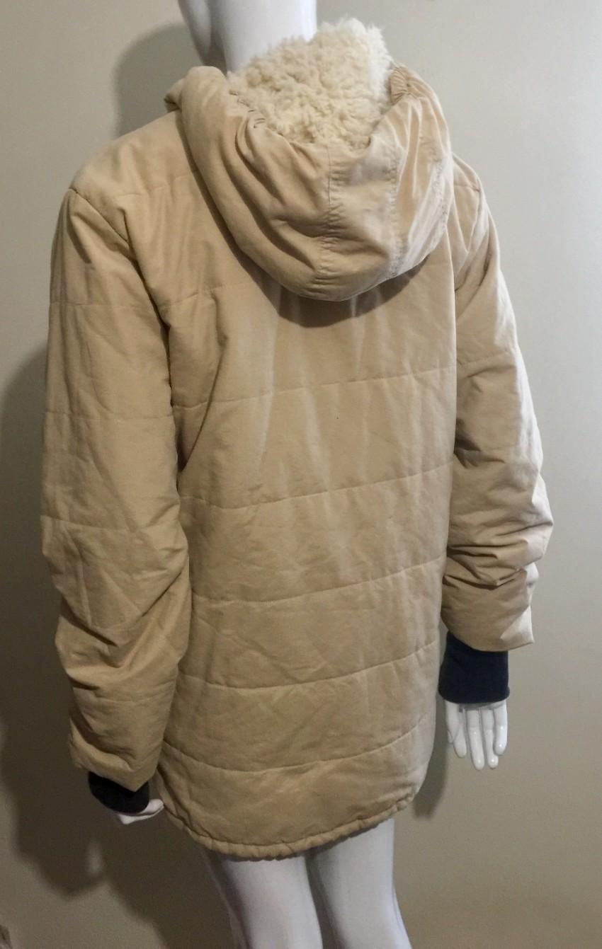 Ganni faux shearling lined hooded coat